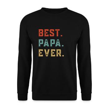 Best Dad. Ever. - Unisex Sweatshirt - black - Front - Alina (178cm) & Michal (187cm)
