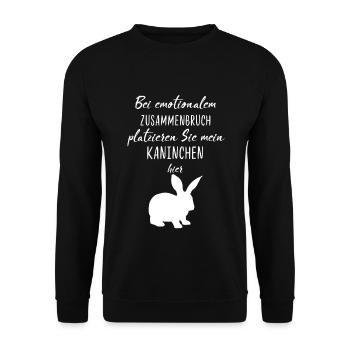 Rabbit hare sweet saying - Unisex Sweatshirt - black - Front - Alina (178cm) & Michal (187cm)