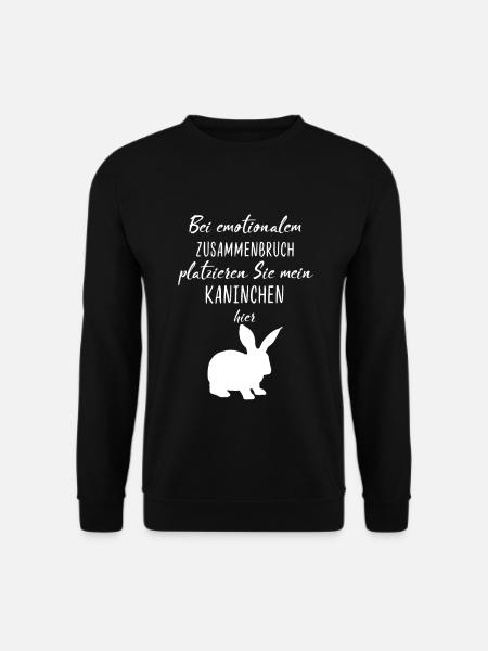 Kaninchen Hase Süß Spruch - Unisex Pullover - Schwarz