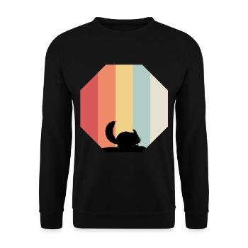 chinchilla - Sweat-shirt Unisexe - noir - Devant - Alina (178cm) & Michal (187cm)