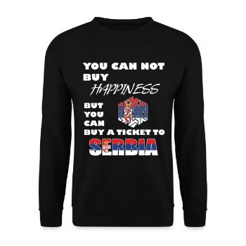 Serbia - Unisex Sweatshirt - black - Front - Alina (178cm) & Michal (187cm)