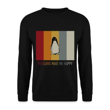 manchot - Sweat-shirt Unisexe - noir - Devant - Alina (178cm) & Michal (187cm)