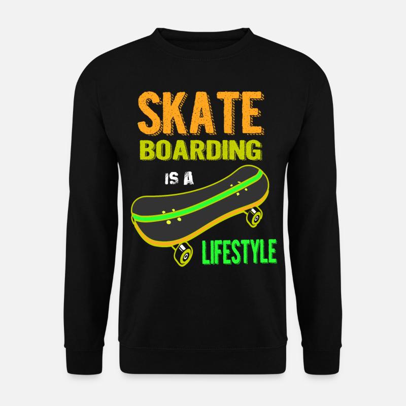 Skateboard skateboard, skateboarding, skateboarder, - Unisex Sweatshirt - black