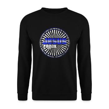 Jesus Freak | Kirche Religion Gott Glaube Geschenk - Unisex Pullover - Schwarz - Vorne - Alina (178cm) & Michal (187cm)