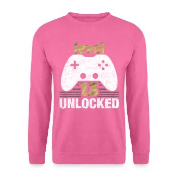 Gaming Level 13 - Unisex Pullover - Pink - Vorne