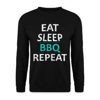 BBQ - Unisex Sweatshirt - black - Front - Alina (178cm) & Michal (187cm)
