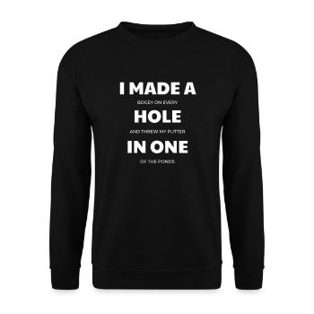 J'ai fait un trou dans un club de golf - Sweat-shirt Unisexe - noir - Devant - Alina (178cm) & Michal (187cm)