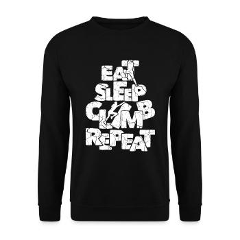 Climb - Unisex Sweatshirt - black - Front - Alina (178cm) & Michal (187cm)