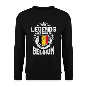 Belgien - Unisex Pullover - Schwarz - Vorne - Alina (178cm) & Michal (187cm)