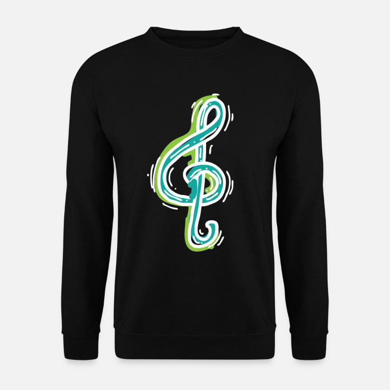dearadh bronntanais nóta ceoil - Sweat-shirt Unisexe - noir