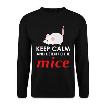 mouse - Unisex Sweatshirt - black - Front - Alina (178cm) & Michal (187cm)