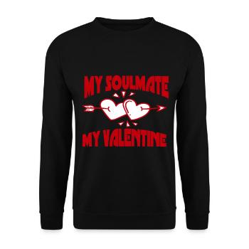 Valentinstag - Unisex Pullover - Schwarz - Vorne - Alina (178cm) & Michal (187cm)