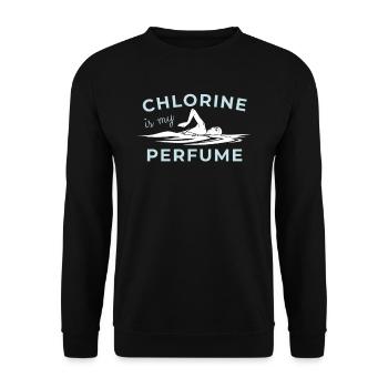 Chlorine Is My Perfume Swimmer Swimming Pool - Unisex Sweatshirt - black - Front - Alina (178cm) & Michal (187cm)