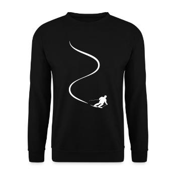 Skieur, montagnes, ski, ski, ski, vitesse carv - Sweat-shirt Unisexe - noir - Devant - Alina (178cm) & Michal (187cm)