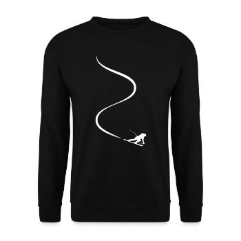 Carving Skifahrer Slalom Racing Tiefschnee Speed - Unisex Pullover - Schwarz - Vorne - Alina (178cm) & Michal (187cm)
