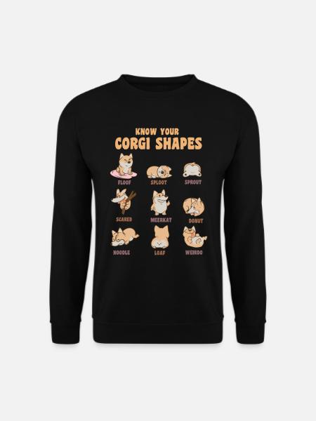 Corgi Formen Hey Corgeous Hunde Besitzer Geschenk - Unisex Pullover - Schwarz