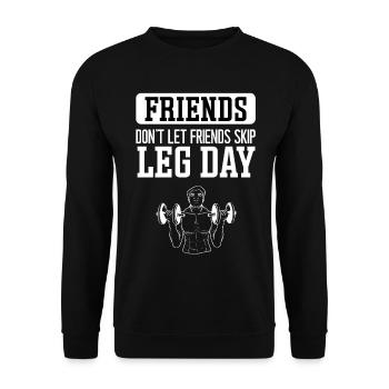 Gym Fitness Workout Training Weight Lifting Gift - Unisex Pullover - Schwarz - Vorne - Alina (178cm) & Michal (187cm)