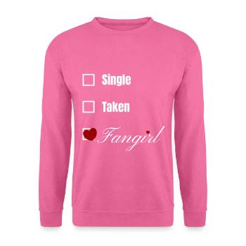 Fangirl crush heart love girl funny gift - Unisex Sweatshirt - pink - Front
