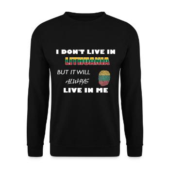Lituanie UE - Sweat-shirt Unisexe - noir - Devant - Alina (178cm) & Michal (187cm)