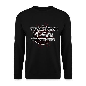 Triathlon - Unisex Sweatshirt - black - Front - Alina (178cm) & Michal (187cm)