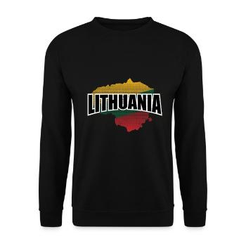 Lituanie UE - Sweat-shirt Unisexe - noir - Devant - Alina (178cm) & Michal (187cm)