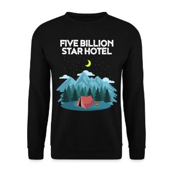 Camping Camping Nature Starry Sky Camper Cadeau - Sweat-shirt Unisexe - noir - Devant - Alina (178cm) & Michal (187cm)