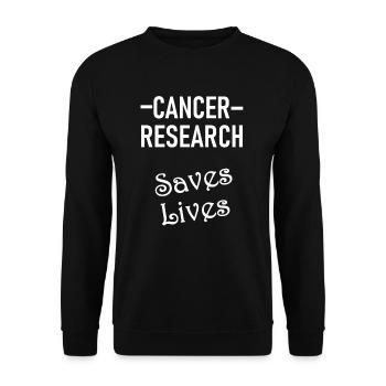 Cancer Research Saves Lives - Unisex Sweatshirt - black - Front - Alina (178cm) & Michal (187cm)