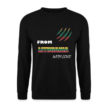 Lithuania Europe - Unisex Sweatshirt - black - Front - Alina (178cm) & Michal (187cm)