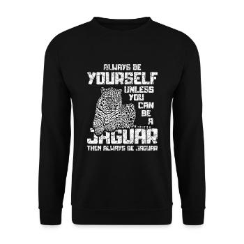 Jaguar - Sweat-shirt Unisexe - noir - Devant - Alina (178cm) & Michal (187cm)