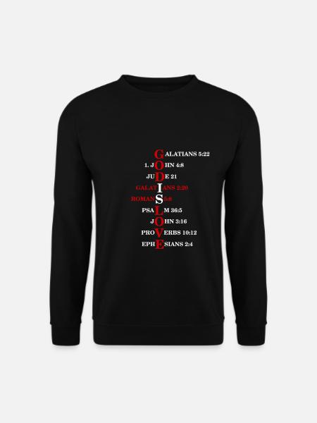 Bibel Verse Gott Ist Liebe Jesus Shirt Geschenk - Unisex Pullover - Schwarz