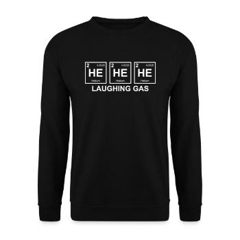 Nitrous Oxide Chemistry Funny Humor Science Gift - Unisex Sweatshirt - black - Front - Alina (178cm) & Michal (187cm)