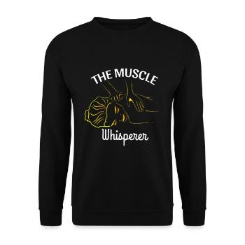 The Muscle Whisperer Massage Masseur Masseuse - Unisex Sweatshirt - black - Front - Alina (178cm) & Michal (187cm)