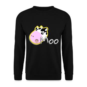 Cow Muh Cows Cattle Cattle Farmer Farmer Gift - Unisex Sweatshirt - black - Front - Alina (178cm) & Michal (187cm)