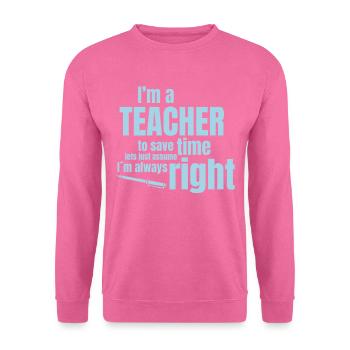 professeur - Sweat-shirt Unisexe - rose - Devant