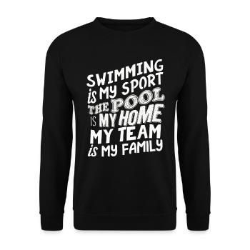 nager nager - Sweat-shirt Unisexe - noir - Devant - Alina (178cm) & Michal (187cm)