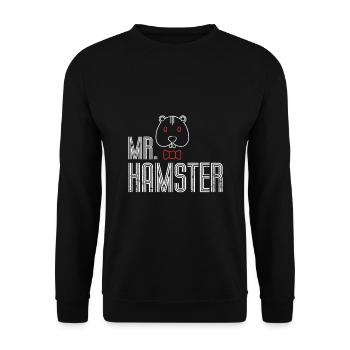 Hamster animal - Unisex Sweatshirt - black - Front - Alina (178cm) & Michal (187cm)