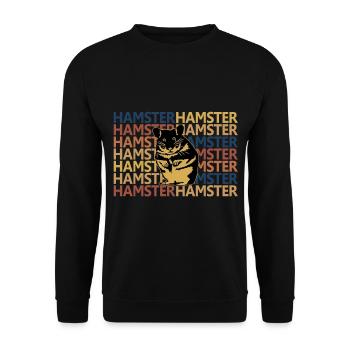 Hamster - Unisex Pullover - Schwarz - Vorne - Alina (178cm) & Michal (187cm)