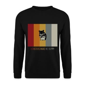 hamster - Unisex Sweatshirt - black - Front - Alina (178cm) & Michal (187cm)