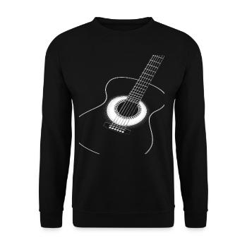 Acoustic guitar - Unisex Sweatshirt - black - Front - Alina (178cm) & Michal (187cm)