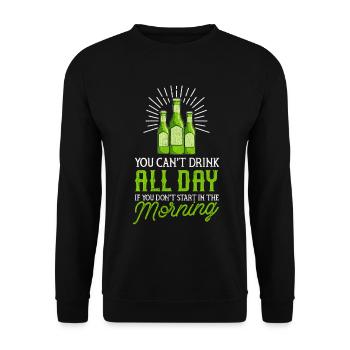 St Patricks Day Irish Ireland Drunk Beer Paddy - Unisex Pullover - Schwarz - Vorne - Alina (178cm) & Michal (187cm)