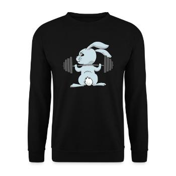 Bunny Training Workout Entraînement de poids pour femmes - Sweat-shirt Unisexe - noir - Devant - Alina (178cm) & Michal (187cm)