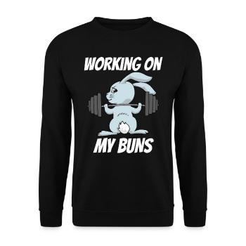 Bunny Training travaille sur mon entraînement de mégots - Sweat-shirt Unisexe - noir - Devant - Alina (178cm) & Michal (187cm)