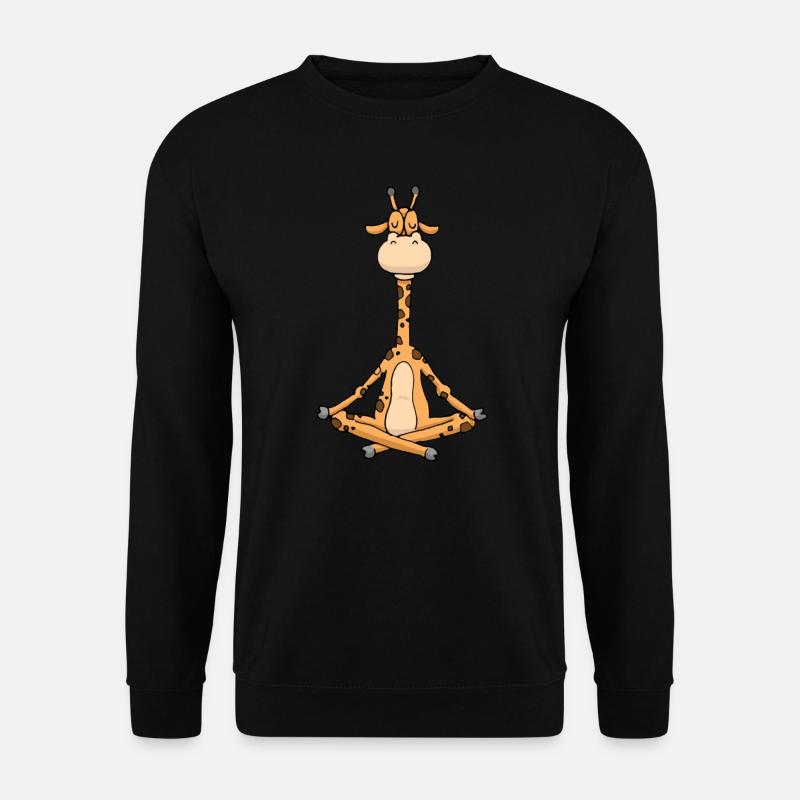 Yoga Giraffe Meditation Yogi Namaste Geschenk - Unisex Pullover - Schwarz