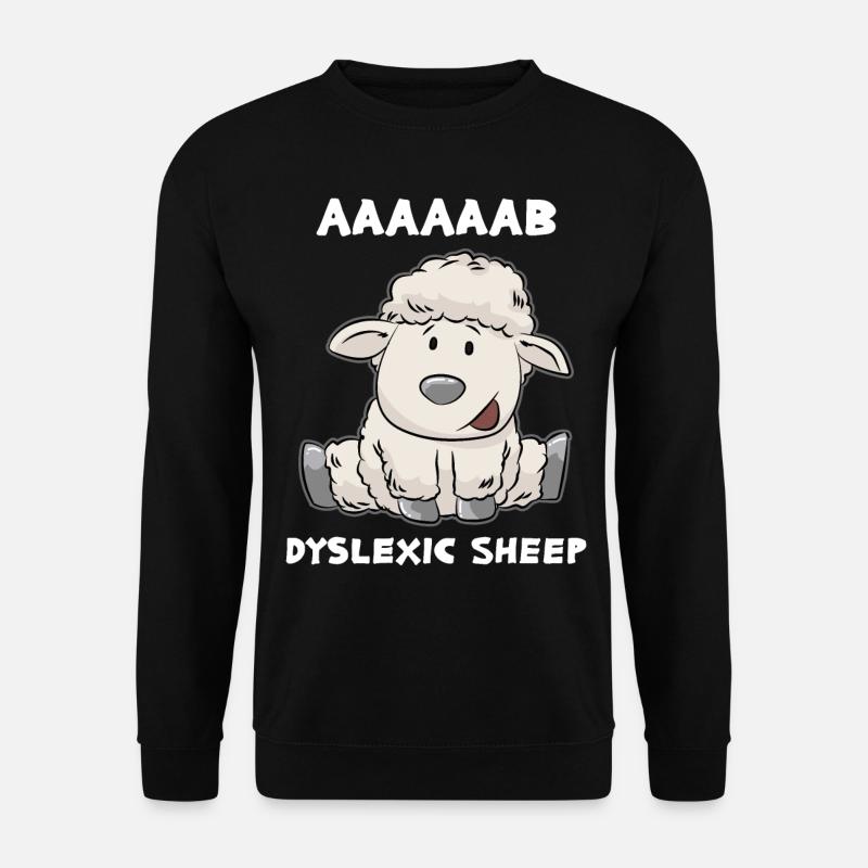 Dyslexia Dyslexic Dyslexic Sheep - Unisex Sweatshirt - black
