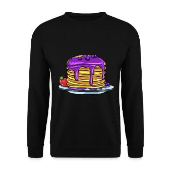 Pancake pancake pancake gift - Unisex Sweatshirt - black - Front - Alina (178cm) & Michal (187cm)