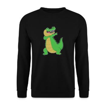 crocodile - Sweat-shirt Unisexe - noir - Devant - Alina (178cm) & Michal (187cm)