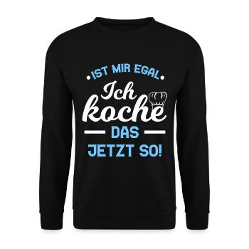 Cooking Funny Saying Grilling Apron Gift - Unisex Sweatshirt - black - Front - Alina (178cm) & Michal (187cm)