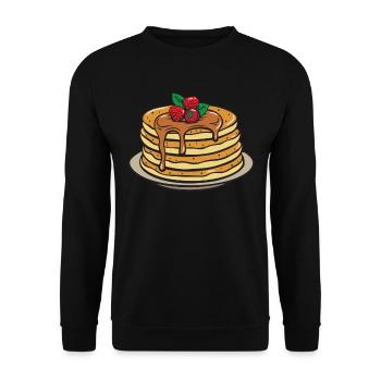 Crêpes palatschinken gâteau aux oeufs cadeau - Sweat-shirt Unisexe - noir - Devant - Alina (178cm) & Michal (187cm)