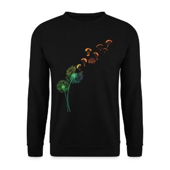 Dandelion Gleitschirm - Unisex Pullover - Schwarz - Vorne - Alina (178cm) & Michal (187cm)