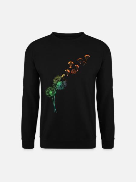 Dandelion Gleitschirm - Unisex Pullover - Schwarz